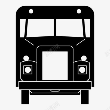 卡车公共汽车集装箱图标图标