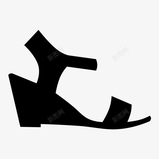 鞋高跟鞋凉鞋图标svg_新图网 https://ixintu.com 凉鞋 楔子 鞋 高跟鞋