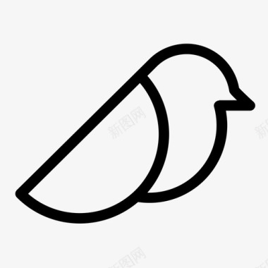 鸟动物翅膀图标图标