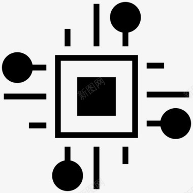 微芯片技术图标图标