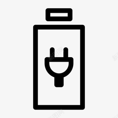 电池电池供电充电图标图标