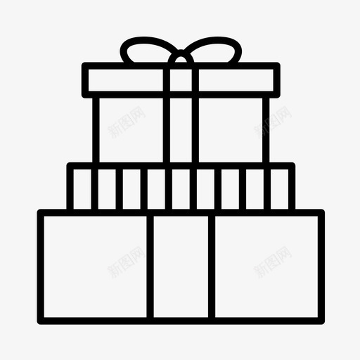 礼物生日场合图标svg_新图网 https://ixintu.com 圣诞节 圣诞装饰 场合 生日 礼物