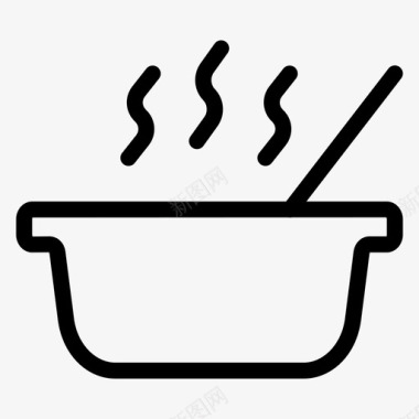 食物碗酒店图标图标
