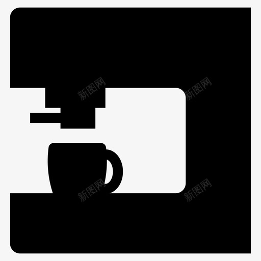 咖啡酒店厨房图标svg_新图网 https://ixintu.com 厨房 咖啡 搅拌机 机器 酒店 食品和饮料字形图标