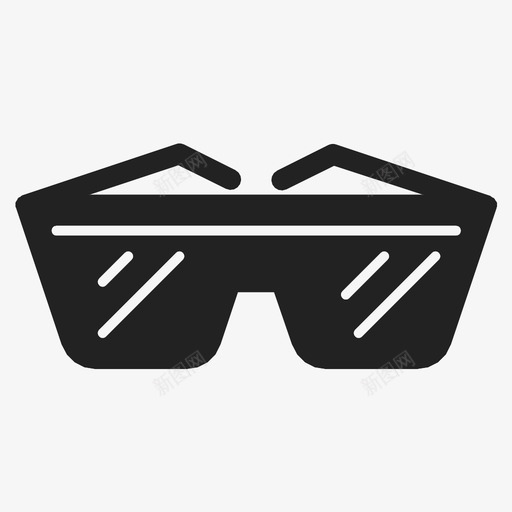 护目镜建筑玻璃结构图标svg_新图网 https://ixintu.com 保护 建筑玻璃 护目镜 结构