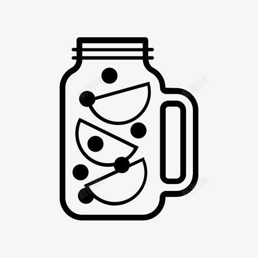 梅森罐水果容器玻璃图标svg_新图网 https://ixintu.com 容器 梅森罐水果 玻璃