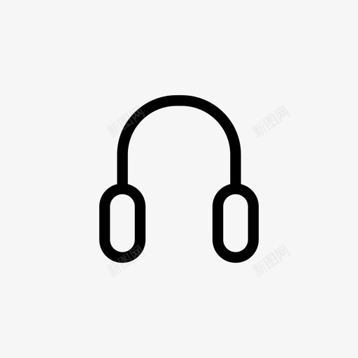 耳机线路图标svg_新图网 https://ixintu.com 线路图标 耳机