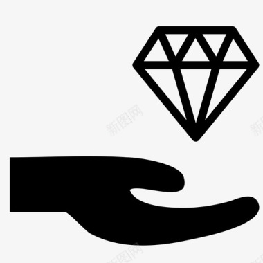 钻石护理宝石珠宝图标图标