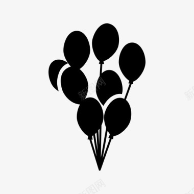气球空气装饰图标图标