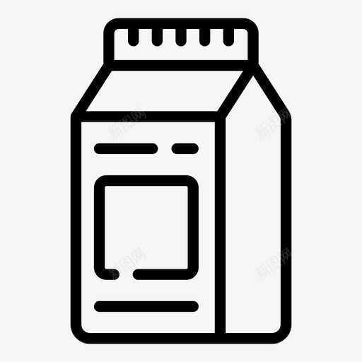 纸箱容器饮料图标svg_新图网 https://ixintu.com 包装 厨具 容器 牛奶 纸箱 饮料