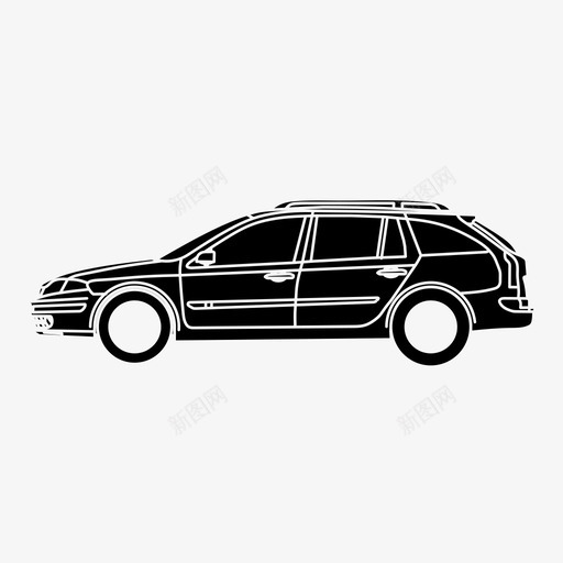 汽车家用汽车车站图标svg_新图网 https://ixintu.com 家用汽车 旅行车 汽车 车站