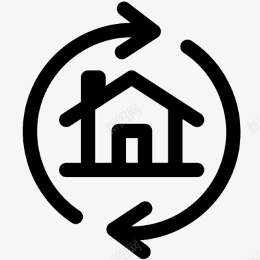 家居维修金融房屋图标图标