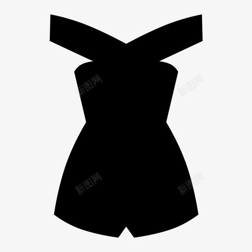 连体衣衣服时尚图标svg_新图网 https://ixintu.com 时尚 短裤 衣服 连体衣 连体裤