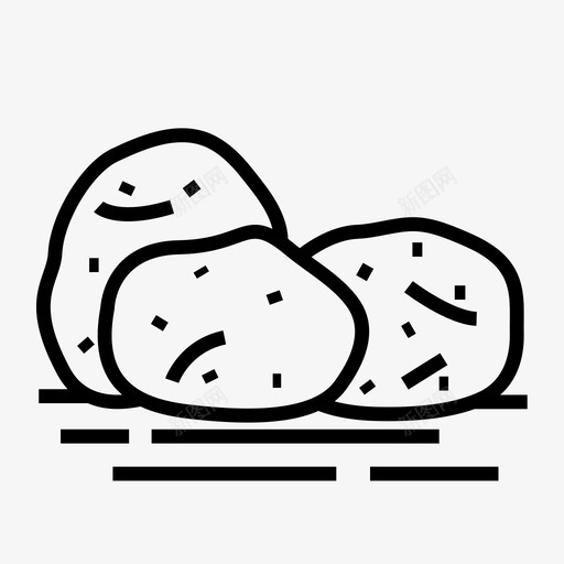土豆食物根图标svg_新图网 https://ixintu.com 土豆 根 蔬菜 食物