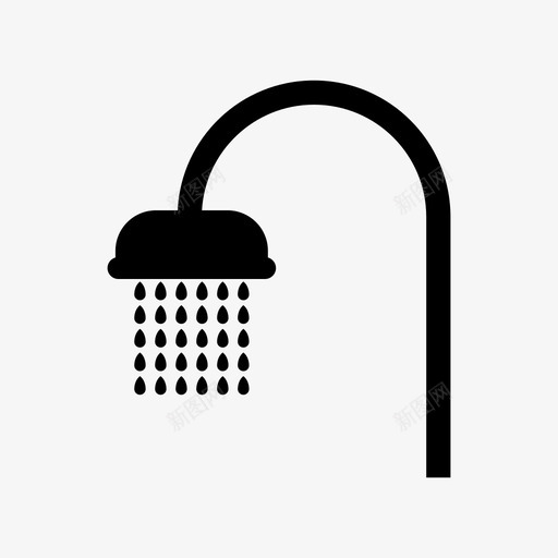 淋浴清洁标牌图标svg_新图网 https://ixintu.com 标牌 水 淋浴 清洁 湿