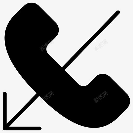 已接电话图标svg_新图网 https://ixintu.com 已接电话