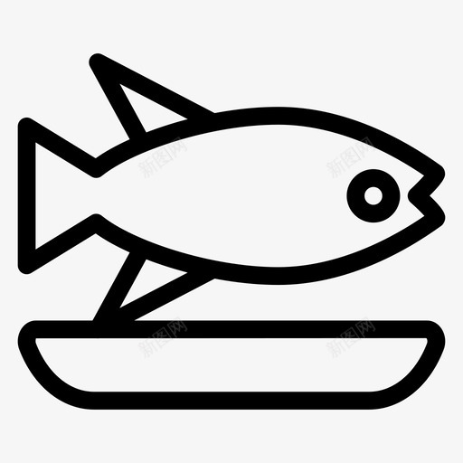 动物水族馆鱼图标svg_新图网 https://ixintu.com 动物 宠物 水族馆 酒店 酒店和食物线图标 鱼
