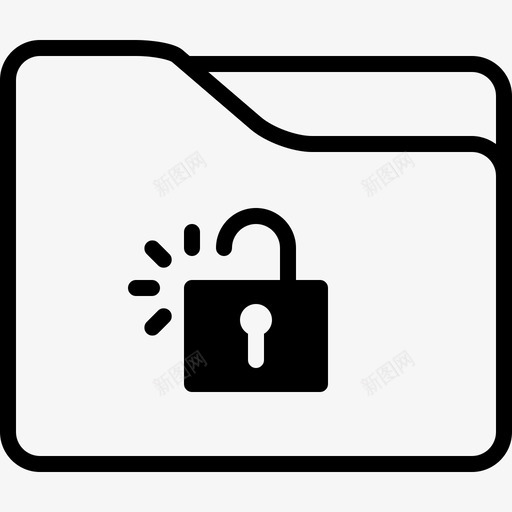 解锁文件夹暗主题隐私安全图标svg_新图网 https://ixintu.com 安全 文件夹 解锁文件夹暗主题 隐私