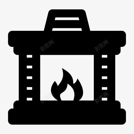 壁炉烟囱暖气图标svg_新图网 https://ixintu.com 冬季火灾 壁炉 暖气 烟囱