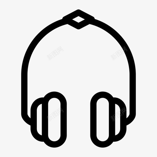 耳机音频听觉图标svg_新图网 https://ixintu.com 听觉 耳机 音乐 音频