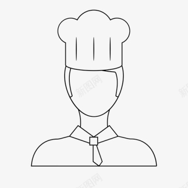 厨师职业餐厅图标图标