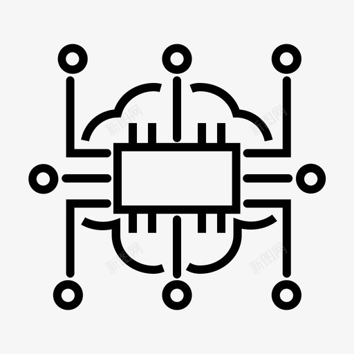 规划电路数据流图标svg_新图网 https://ixintu.com 大数据 数据流 模式 电路 结构 规划