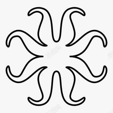 章鱼海鲜鱿鱼图标图标