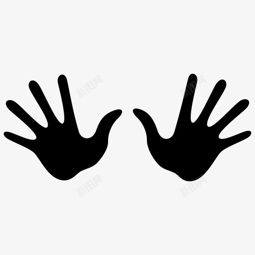 手印手指手图标svg_新图网 https://ixintu.com 十 手 手印 手指 手掌 触摸