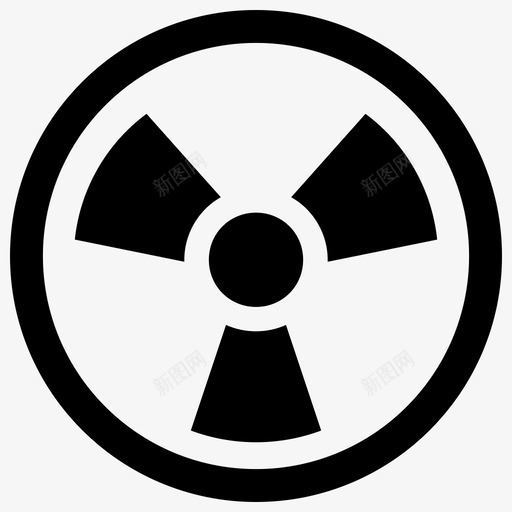 辐射警告危险放射性图标svg_新图网 https://ixintu.com 医疗服务 危险 放射性 有毒 辐射警告