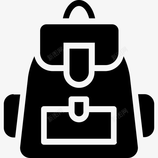 旅行迷彩背包行李图标svg_新图网 https://ixintu.com 包字形图标 旅行迷彩 背包 行李
