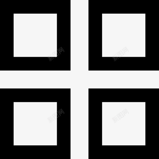 四个正方形自由用户界面线性图标svg_新图网 https://ixintu.com 四个正方形 线性 自由用户界面