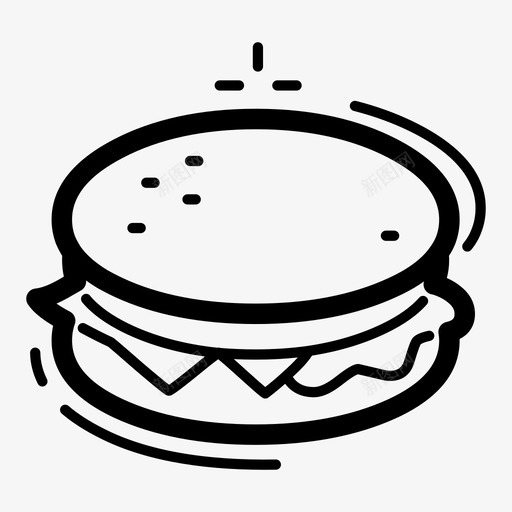 汉堡食物美味的食物图标svg_新图网 https://ixintu.com 汉堡 美味的食物 食物