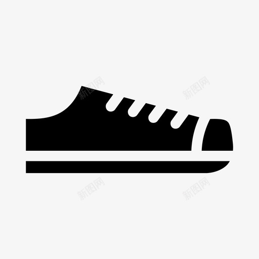 鞋休闲鞋鞋带图标svg_新图网 https://ixintu.com 休闲鞋 运动鞋 鞋 鞋带