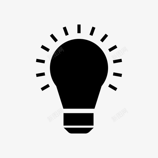 创意灯泡数字营销图标svg_新图网 https://ixintu.com 创意 创新 发光 数字营销 灯泡