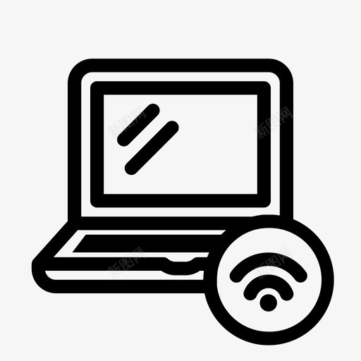 笔记本电脑wifi电脑设备图标svg_新图网 https://ixintu.com 信号 电脑 笔记本电脑wifi 设备