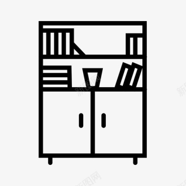 橱柜书架家具图标图标