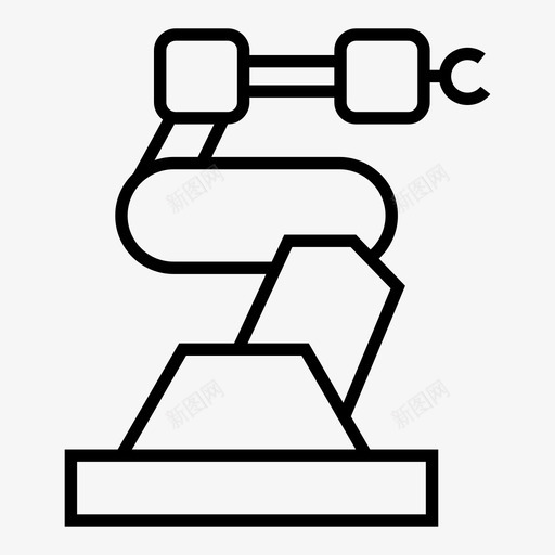 机械臂自动化制造图标svg_新图网 https://ixintu.com 制造 工业机器人 机械臂 生产 自动化