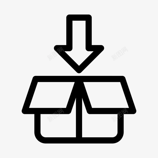 盒纸板图标svg_新图网 https://ixintu.com 下载 包装 盒 纸板 购物线图标集 运输和交付