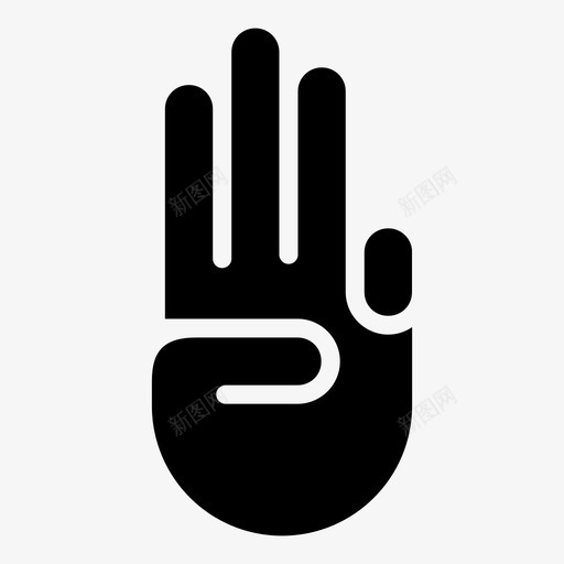 三个数手指手数字图标svg_新图网 https://ixintu.com 三个数手指 手 数字