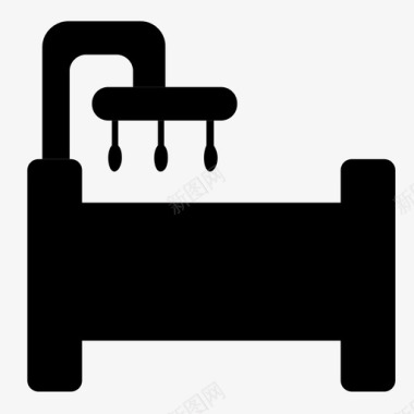 婴儿床卧室摇篮图标图标