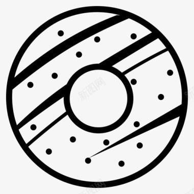 甜甜圈面包房食品图标图标
