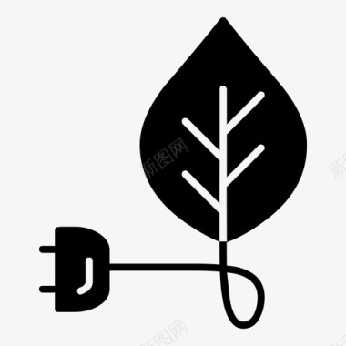 生态能源生态叶图标图标