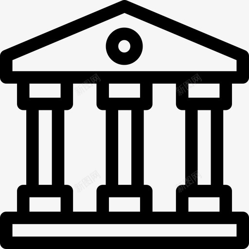 银行建筑专栏图标svg_新图网 https://ixintu.com 专栏 建筑 经济 金融 银行
