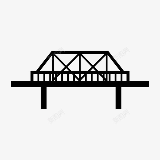 桥梁堤道建筑图标svg_新图网 https://ixintu.com 堤道 建筑 建筑物 桥梁 结构