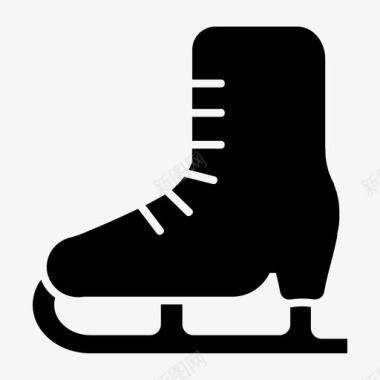 溜冰鞋靴子溜冰图标图标