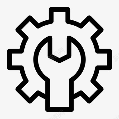 修理工具齿轮机械工图标图标