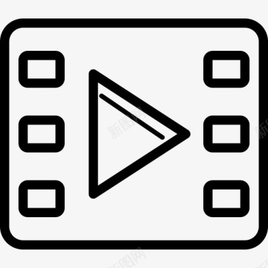 视频播放器多媒体界面优雅图标图标
