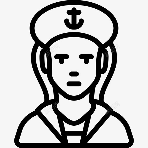 女水手工作海军图标svg_新图网 https://ixintu.com 女水手 工作 海军 职业 职业大纲
