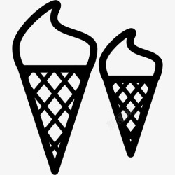 饮品1冰淇淋筒甜点冰淇淋图标高清图片