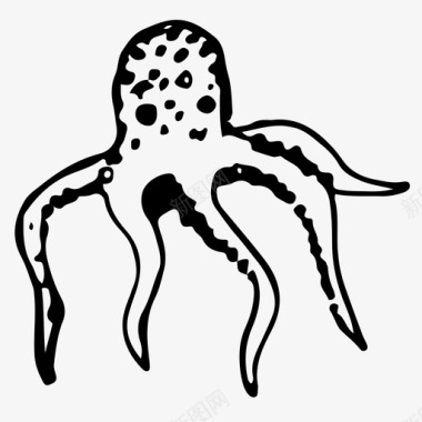 章鱼动物自然图标图标